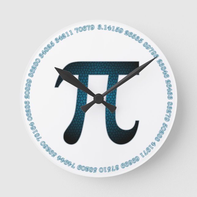 Blueberry Pi Acrylic Wall Clock in White (Front)