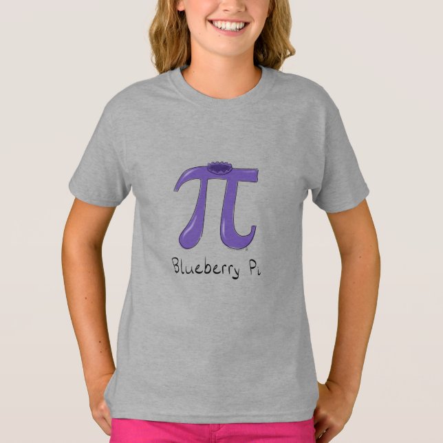 Blueberry Pi Cute Math Pi Day Kid's Girl's T-Shirt (Front)