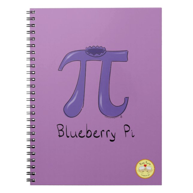 Blueberry Pi Cute Math Pi Day Notebook (Front)