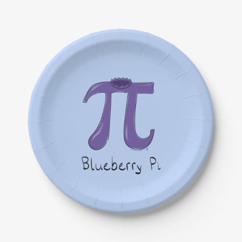 Blueberry Pi Cute Math Pi Day Party Paper Plates