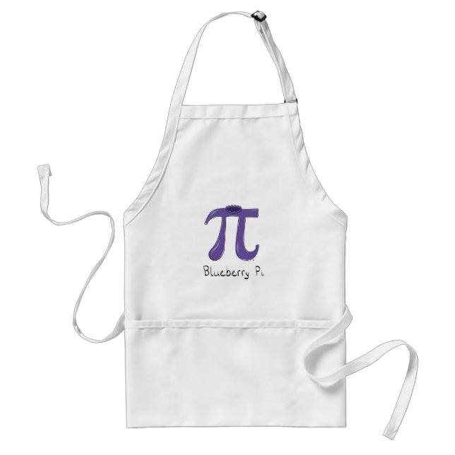 Blueberry Pi Cute Math Pi Day Pie Baking Apron (Front)
