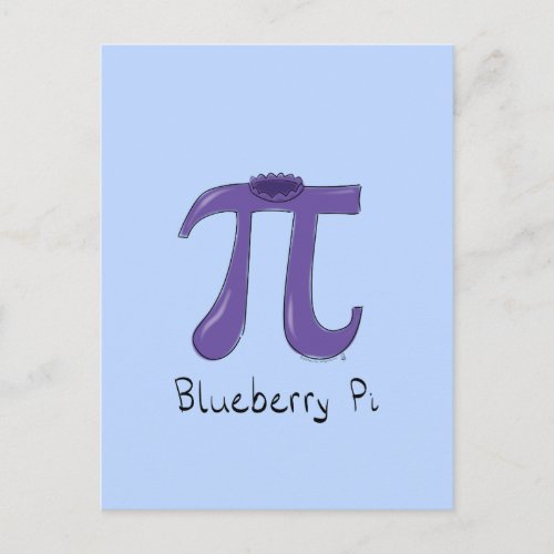 Blueberry Pi Cute Math Pi Day Postcard