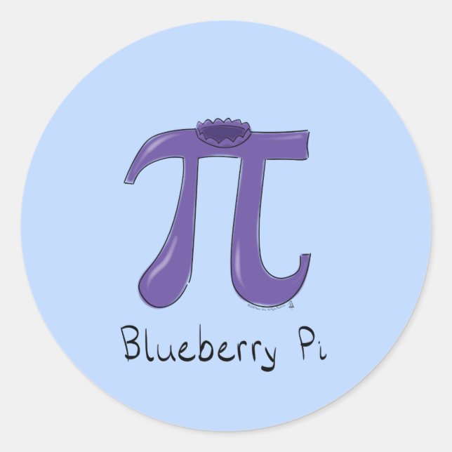 Blueberry Pi Cute Math Pi Day Stickers (Front)