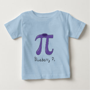 Blueberry Pi Symbol Cute Math Teacher Baby T-Shirt