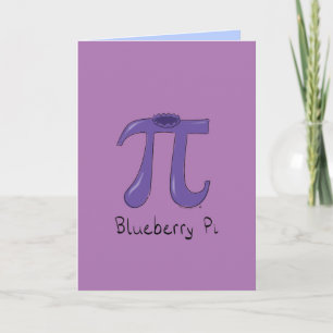 Blueberry Pi Symbol Cute Math Teacher Card