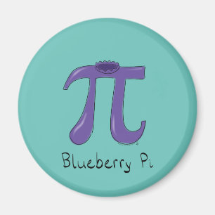 Blueberry Pi Symbol Cute Math Teacher Magnet