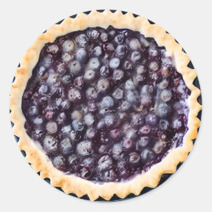 Blueberry Pie and Fancy Crust Classic Round Sticker