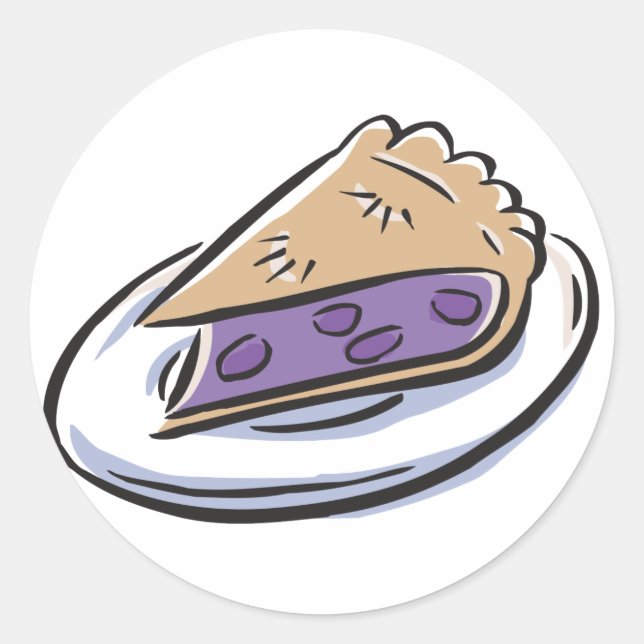 Blueberry Pie Classic Round Sticker (Front)