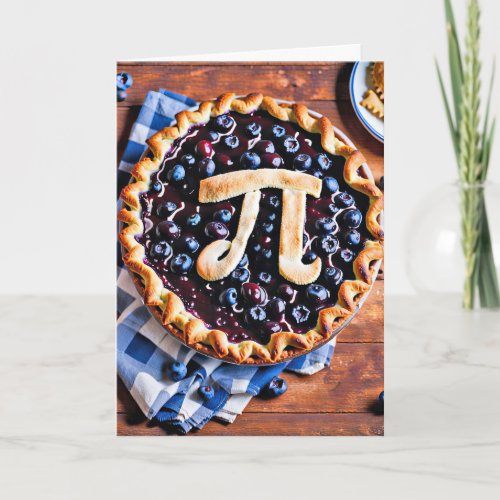 Blueberry Pie For Pi Day Card
