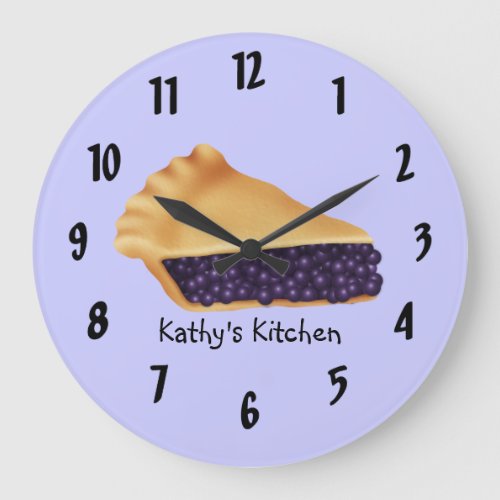 Blueberry Pie Large Clock