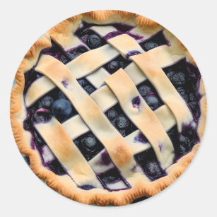 Blueberry Pie with Fancy Crust Classic Round Sticker