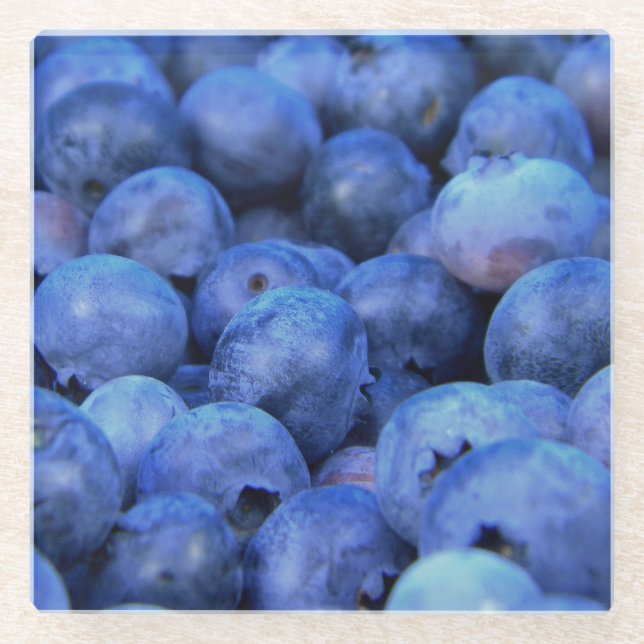 blueberry pile glass coaster (Front)