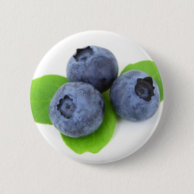 Blueberry Pinback Button (Front)
