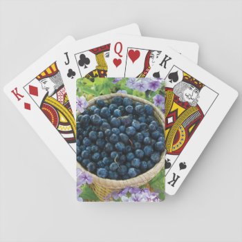 Blueberry Playing Cards by specialexpress at Zazzle