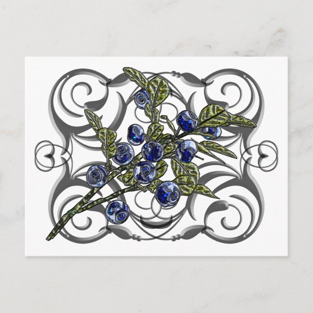 Blueberry Postcard (Front)