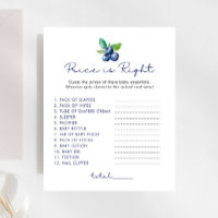 Blueberry Price is Right Baby Shower Game