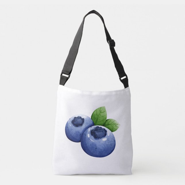 Blueberry Print Crossbody Bag (Front)