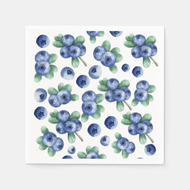 blueberry print paper napkin (Front)