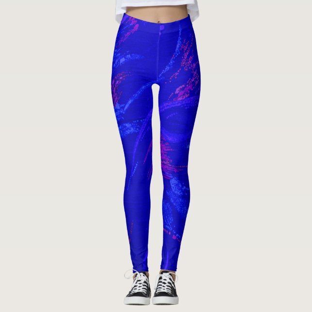 Blueberry Purple Swirl Leggings (Front)
