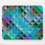 Blueberry Quilty Mouse Pad<br><div class="desc">Colorful textured geometric design.</div>
