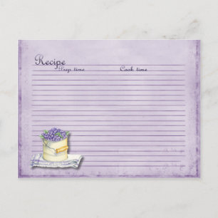 blueberry recipe card