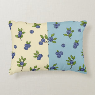 Blueberry Repeat Pattern – Pastel Vibe Accent Pillow