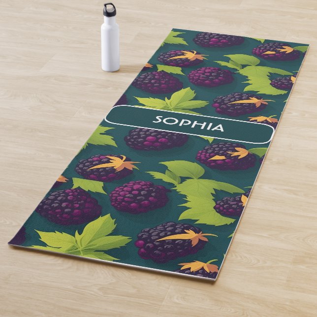 Blueberry Retro Colorful Personalized Pattern Yoga Mat (In Situ)