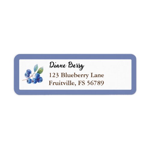 Blueberry Return Address Label