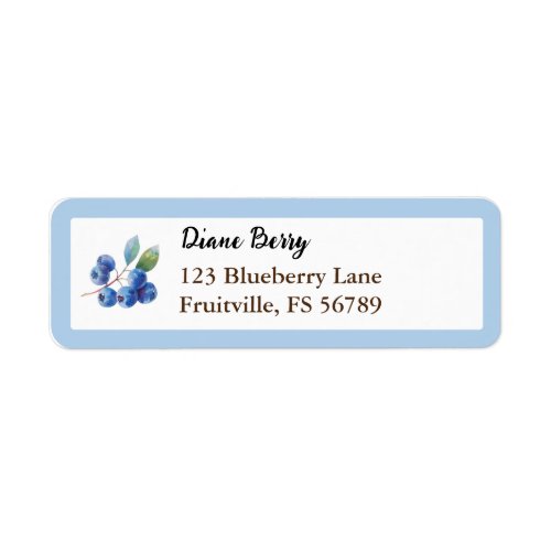 Blueberry Return Address Label