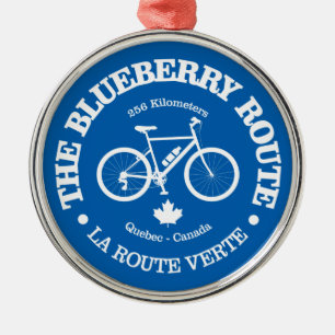 Blueberry Route (cycling) Metal Ornament