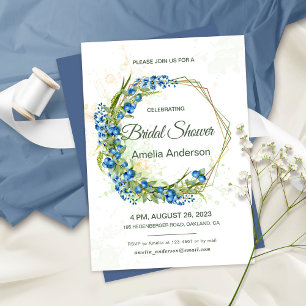 Blueberry Rustic Bridal Shower Invitation