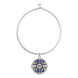 Blueberry Scone Argyle Bangle Bracelet