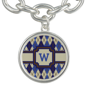 Blueberry Scone Argyle Charm Bracelet