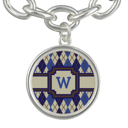 Blueberry Scone Argyle Charm Bracelet