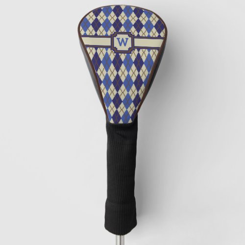 Blueberry Scone Argyle Driver Cover