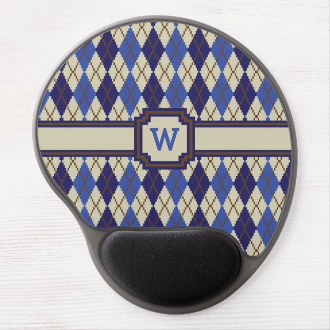 Blueberry Scone Argyle Gel Mousepad (Front)