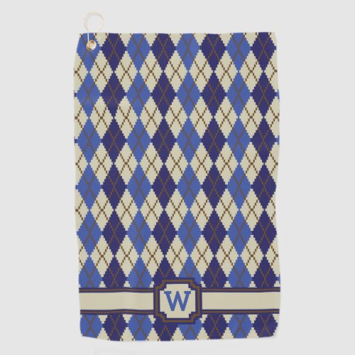 Blueberry Scone Argyle Golf Towel