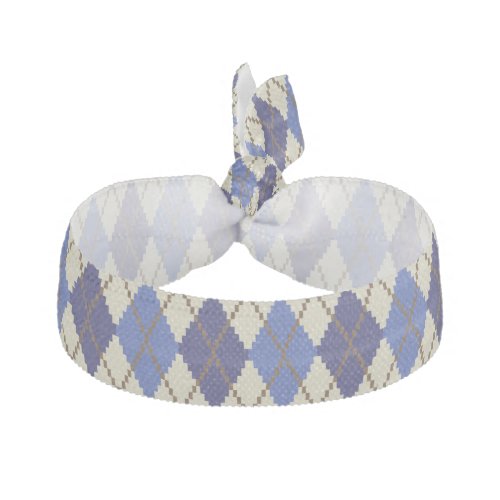 Blueberry Scone Argyle Hair Tie