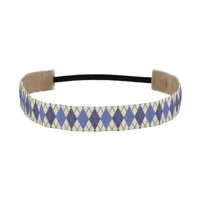 Blueberry Scone Argyle Headband (Front)