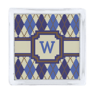 Blueberry Scone Argyle Lapel Pin