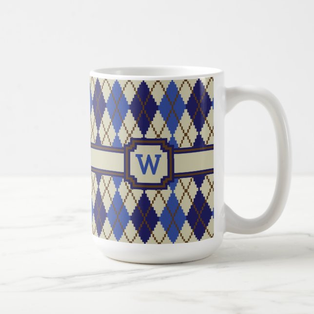 Blueberry Scone Argyle Mug (Right)