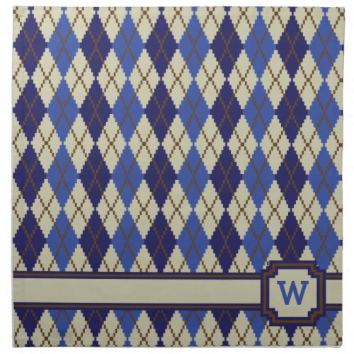 Blueberry Scone Argyle Napkin