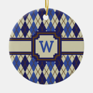 Blueberry Scone Argyle Ornament
