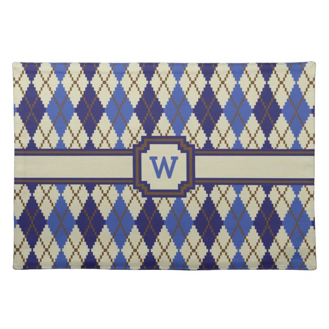 Blueberry Scone Argyle Place Mat (Front)