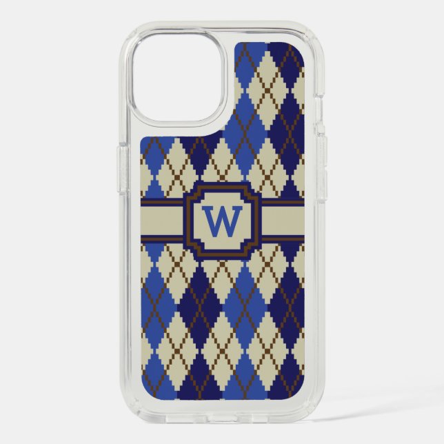 Blueberry Scone Argyle Speck Phone Case (Front)