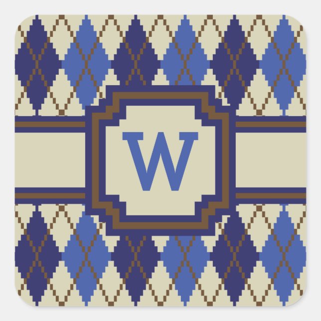 Blueberry Scone Argyle Sticker (Front)