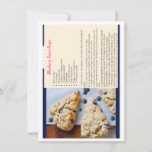 Blueberry Scones Blank Card