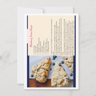 Blueberry Scones Blank Card