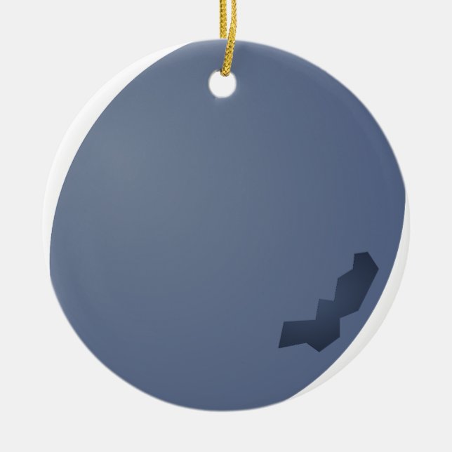 Blueberry Sideway Ceramic Ornament (Front)