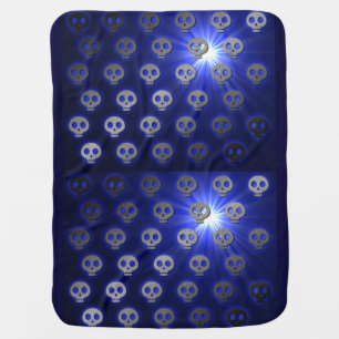 Blueberry Skulls baby blanket